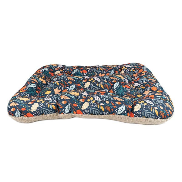 Coussin matelas Ibáñez Leaf pour chien, imprimé feuilles et peluche