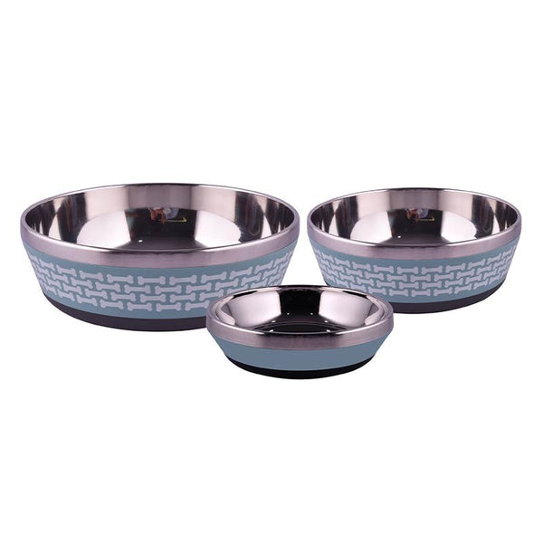 Gamelle inox Ibáñez Fido bleue antidérapante