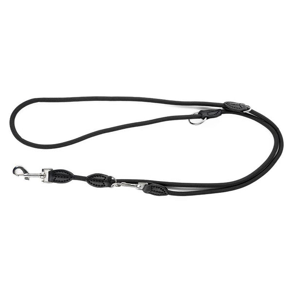 Laisse de dressage Ibáñez en nylon et cuir, réglable jusqu'à 2 m