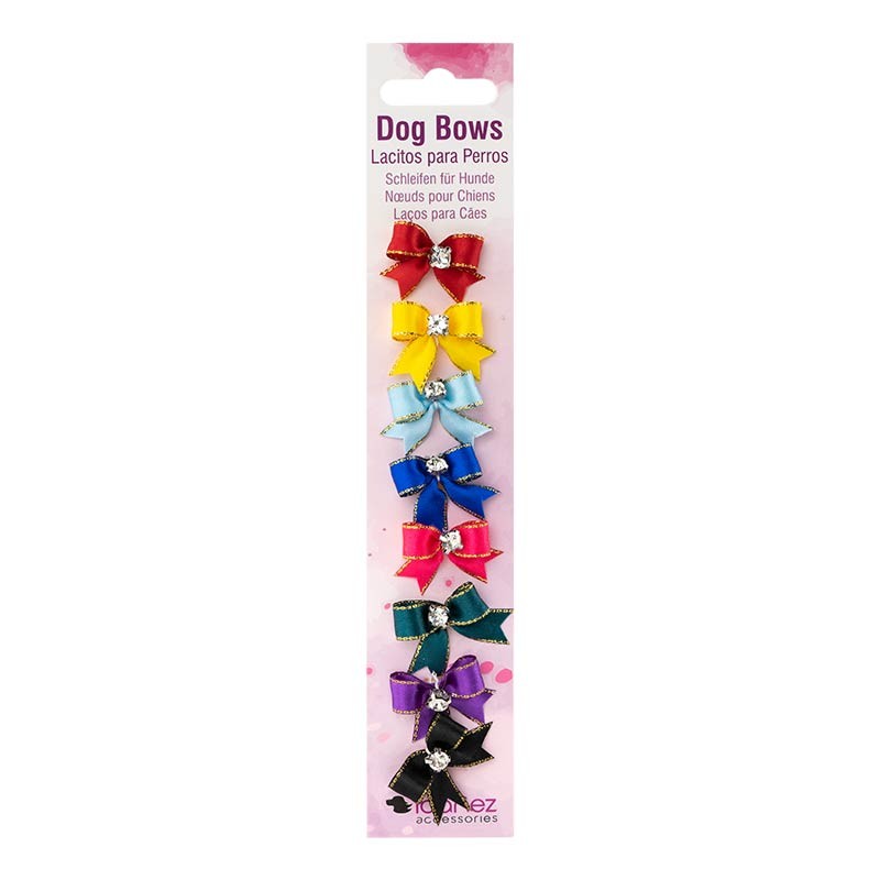 Mini nœuds Ibáñez à élastique avec strass 2,5 x 1 cm photo 2