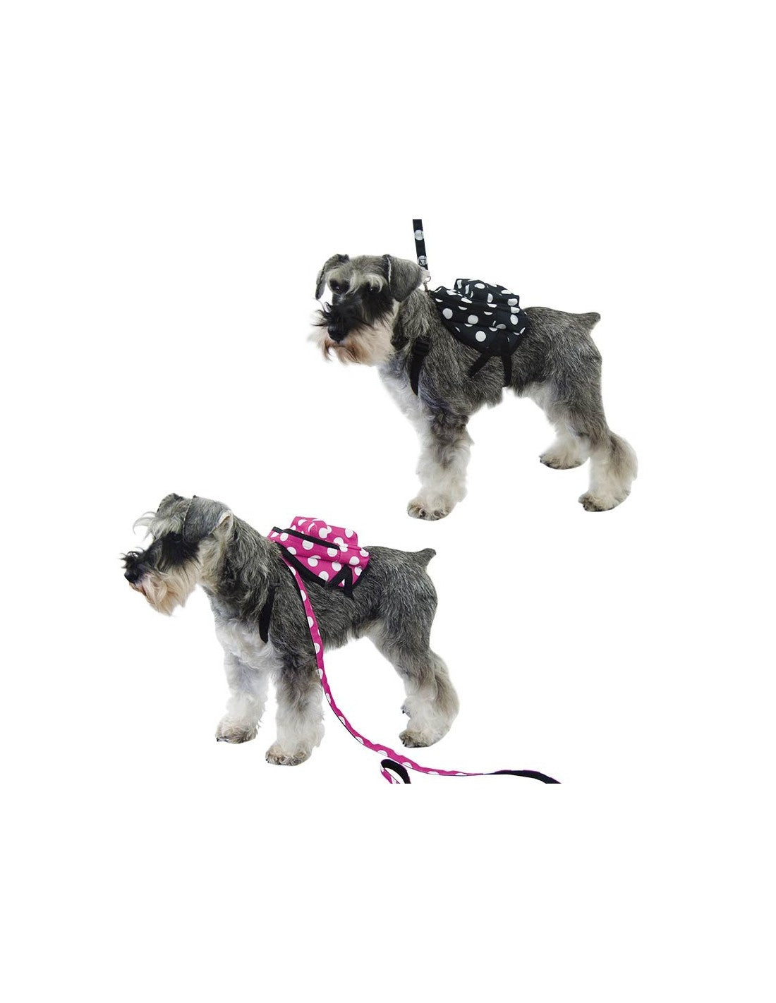 Harnais sac à dos à pois pour petits chiens – photo 6