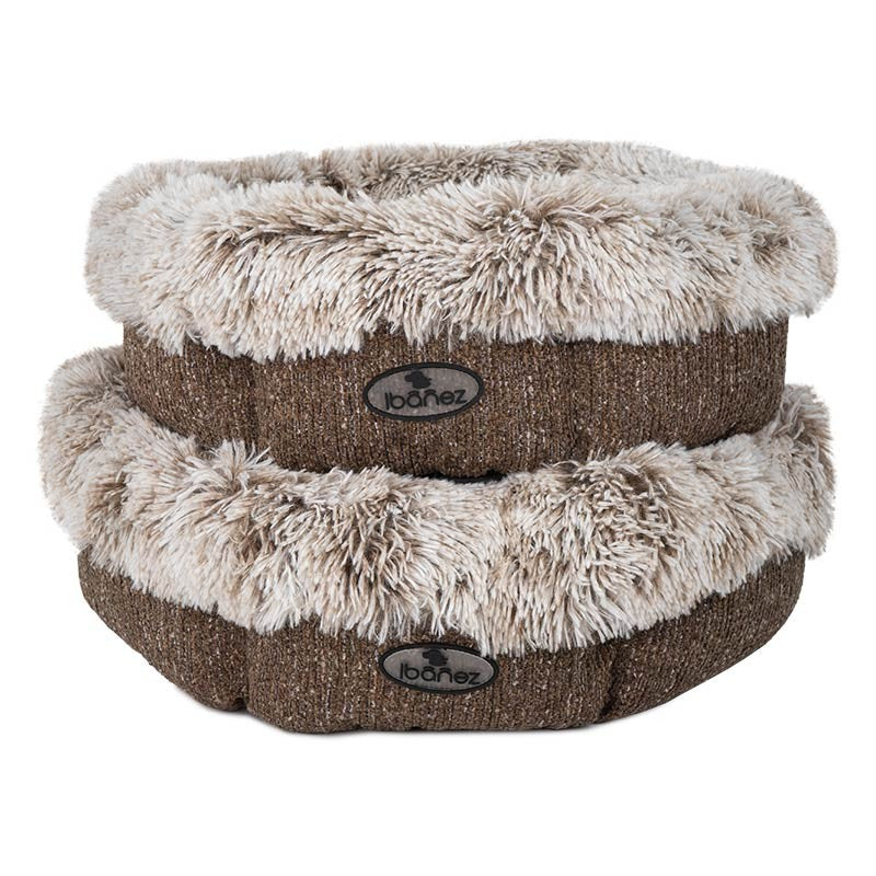 Panier donut Zen brun chiné pour chien et chat photo 3