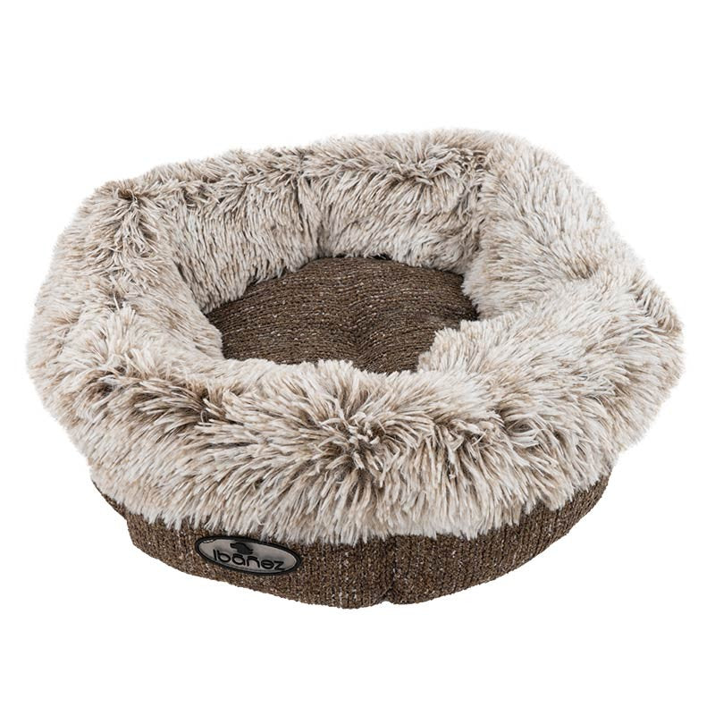 Panier donut Zen brun chiné pour chien et chat photo 4