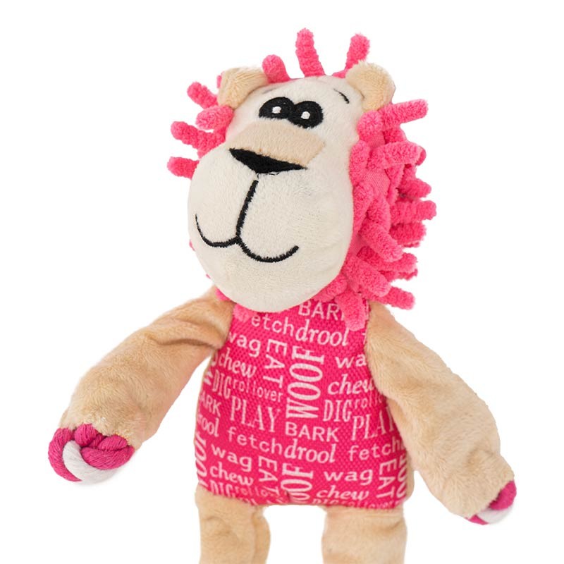 Peluche Ibáñez éléphant bleu ou lion rose avec nœuds de corde photo 4