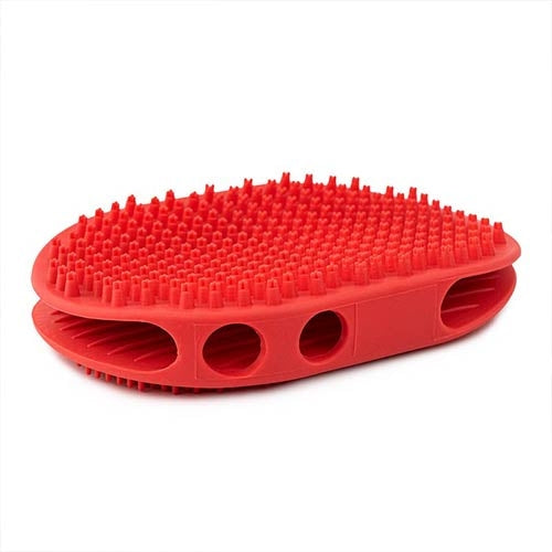 Cepillo de guante de goma para perros