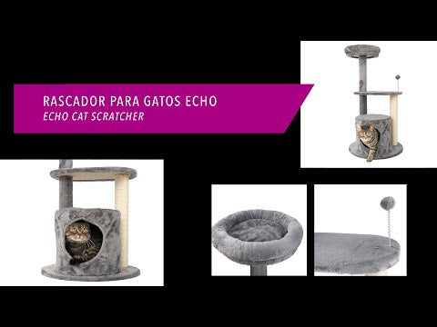 Vidéo de présentation Arbre à chat Ibáñez Echo avec niche et griffoir sisal 92,5 cm