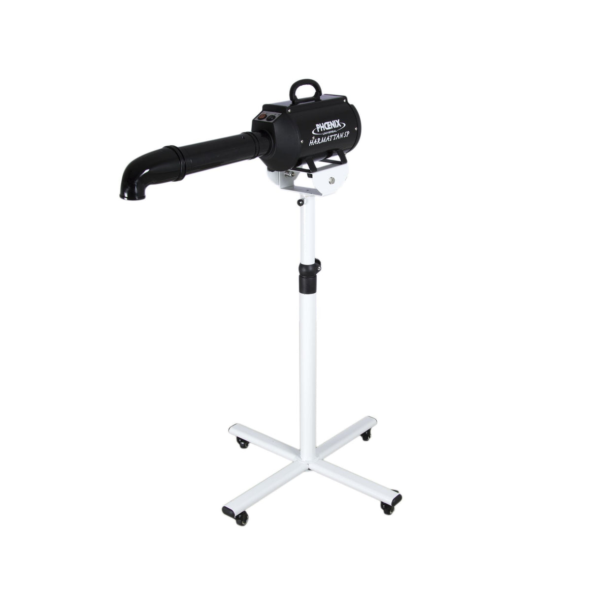 Pulseur séchoir Harmattan sur pied : pulseur noir sur pied blanc