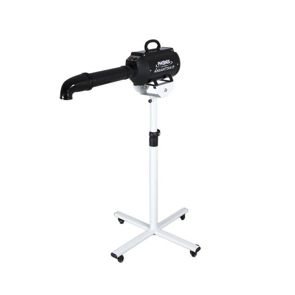 Pulseur séchoir Harmattan sur pied : pulseur noir sur pied blanc