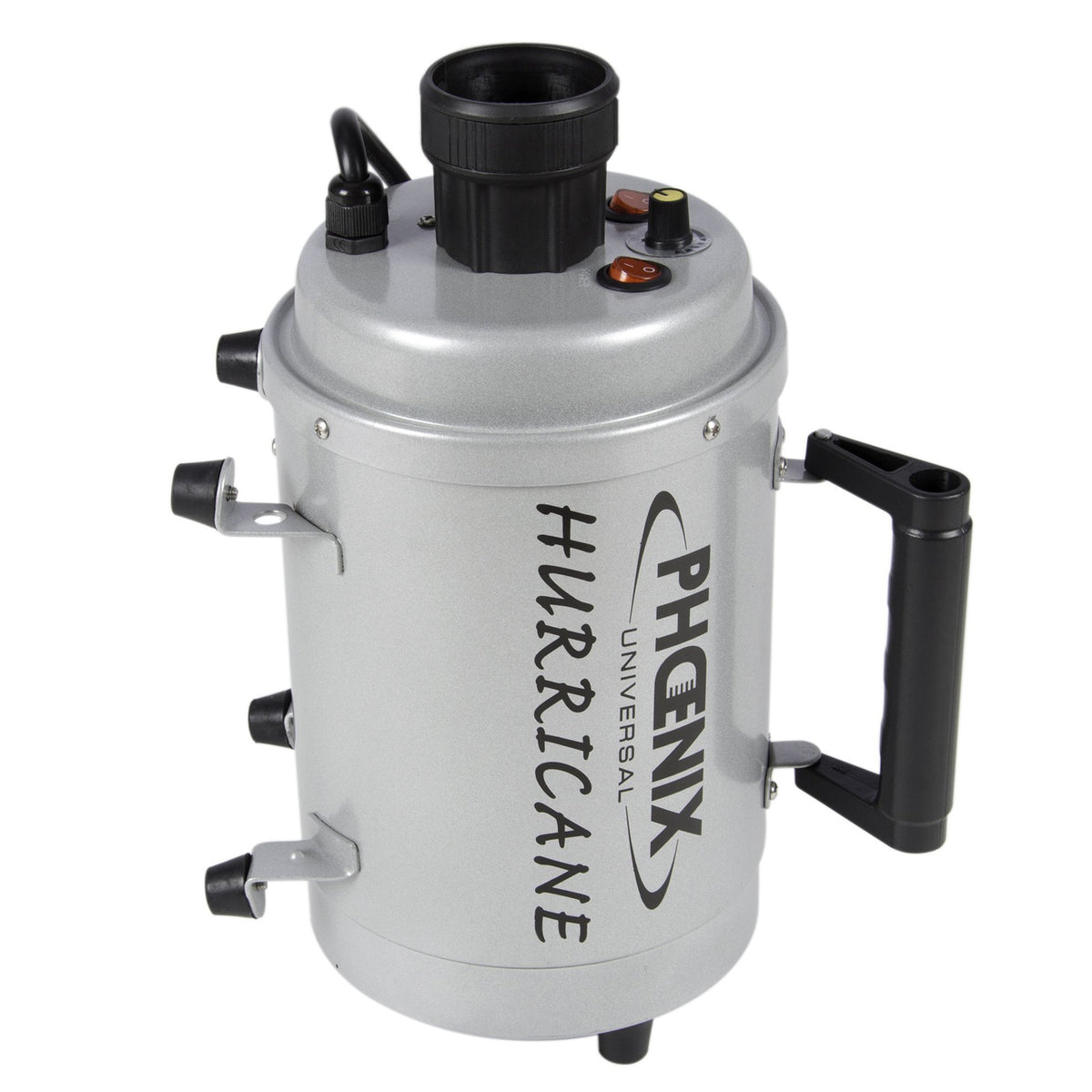 Pulseur séchoir Hurricane portable : gros plan du corps du pulseur