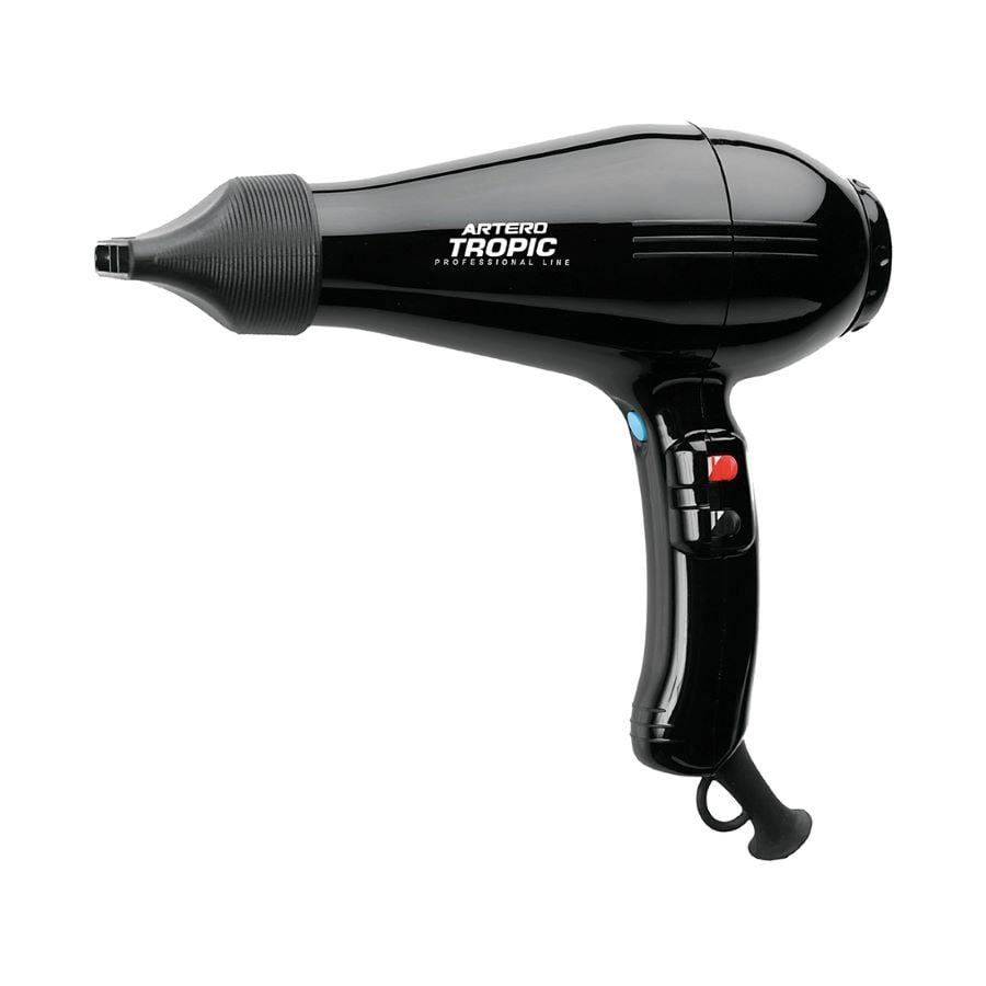 Sèche-cheveux Artero Tropic : sèche-cheveux noir vue de trois-quarts