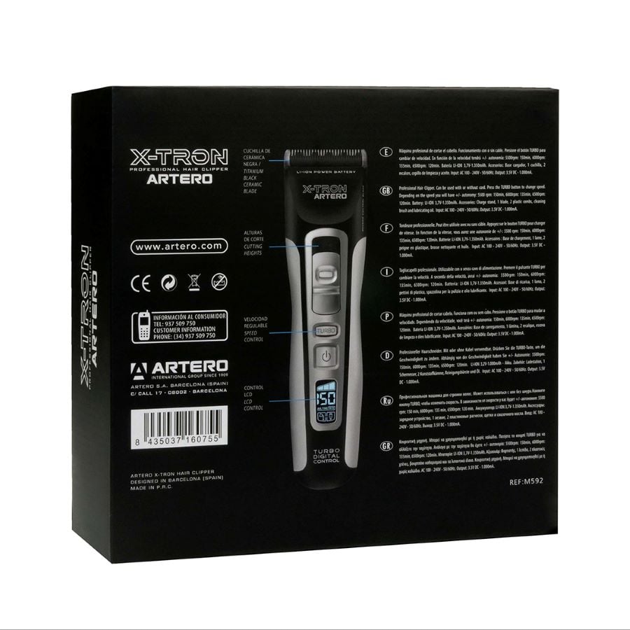 Tondeuse de finition Artero X-Tron : boîte d'emballage