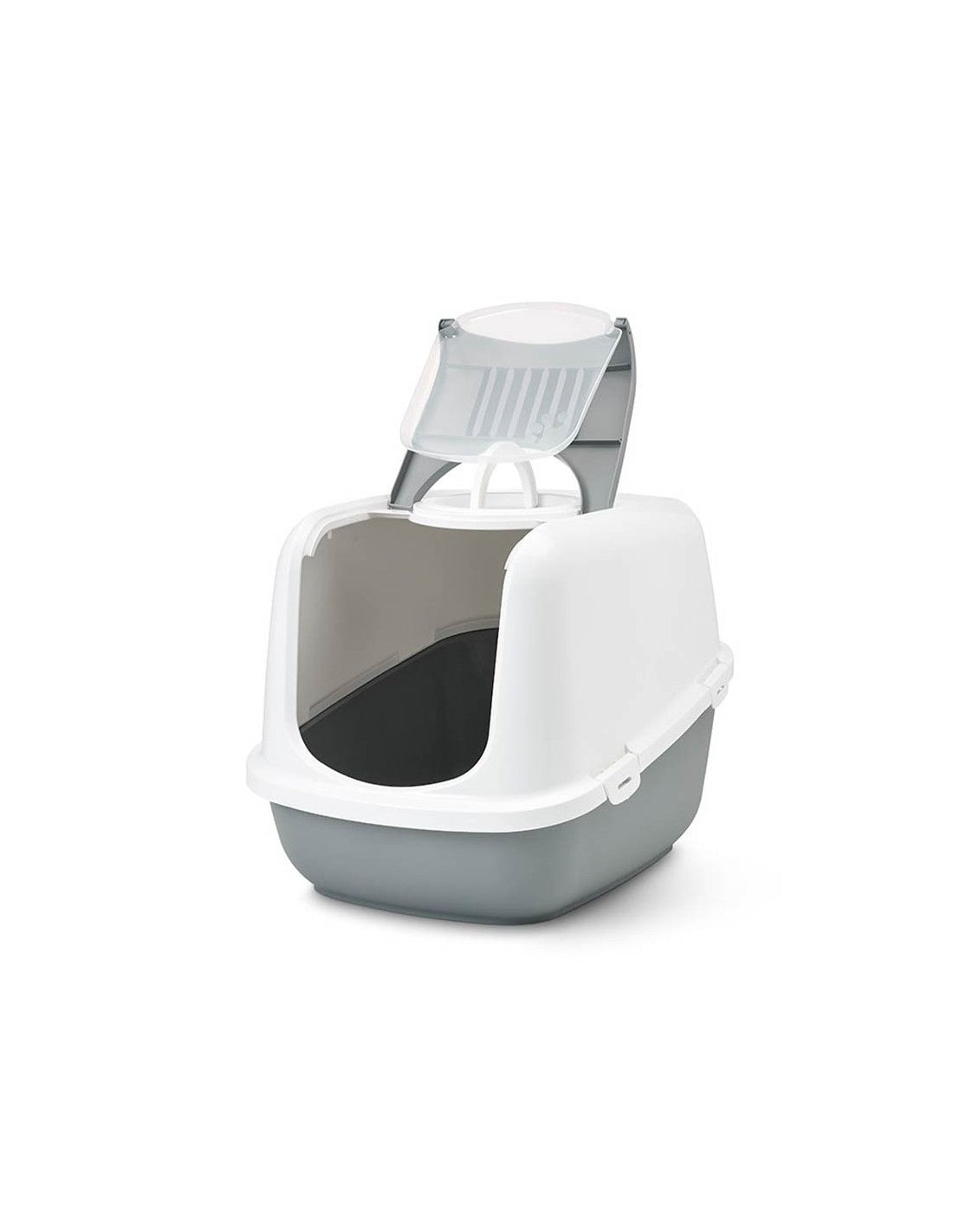 Jumbo Nestor Chat Toilet Avec Fold-Away Door & Filter / Grey – photo 2