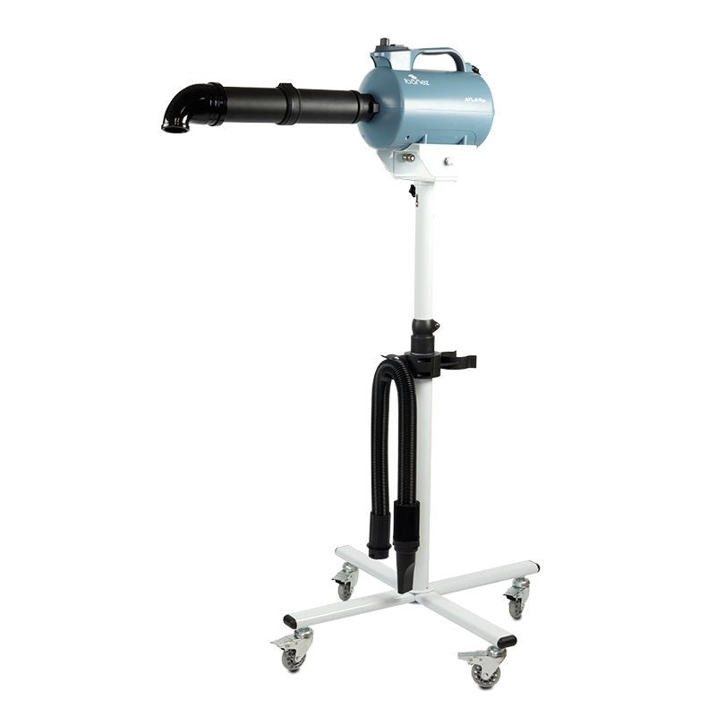Pulseur Séchoir ATLAS (débit 66L/s) - Petdesign.fr Setter Bakio S.L. Pied + Tube (sans pulseur) Toilettage pour chien en France, produit de haute qualité
