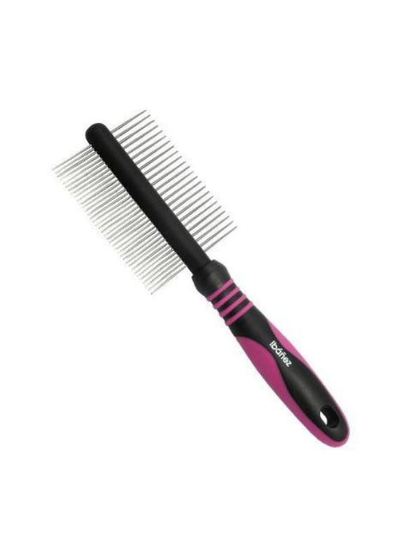 Peigne Doube Ibá avec Manche Plastique pour Toilettage Chien - Petdesign.fr Setter Bakio S.L. Toilettage pour chien en France, produit de haute qualité