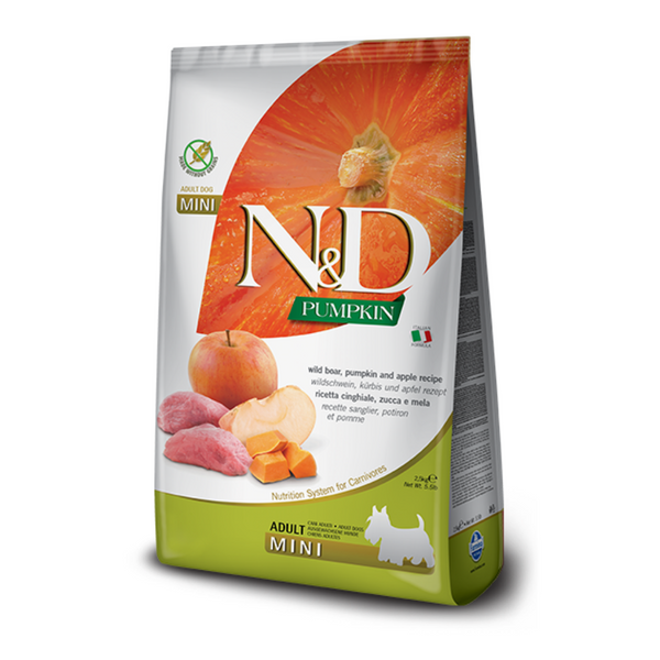 Farmina sans céréales - Adulte - Potiron, Sanglier & Pommes - 7 KG - Petdesign.fr Farmina pour chien en France, produit de haute qualité