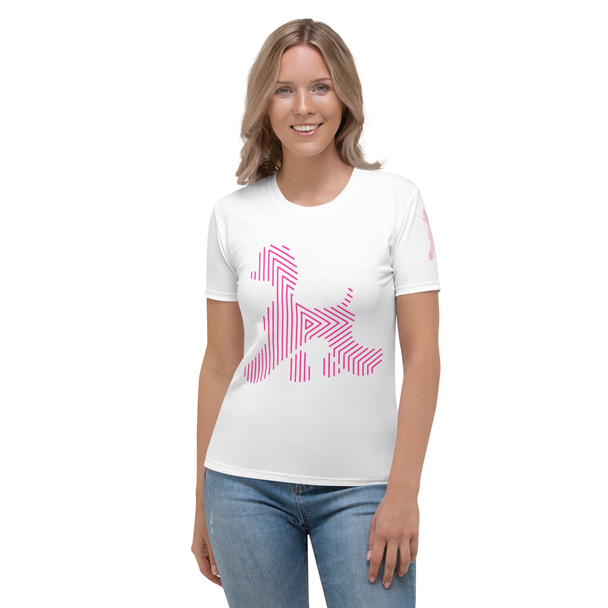 T-shirt pour Femme Caniche Rose