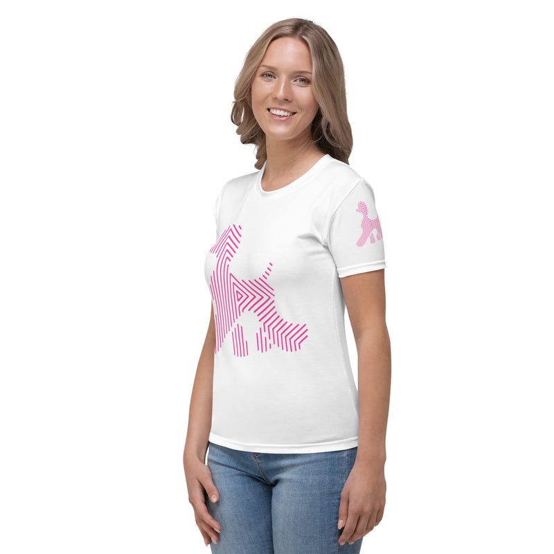 T-shirt pour Femme Caniche Rose
