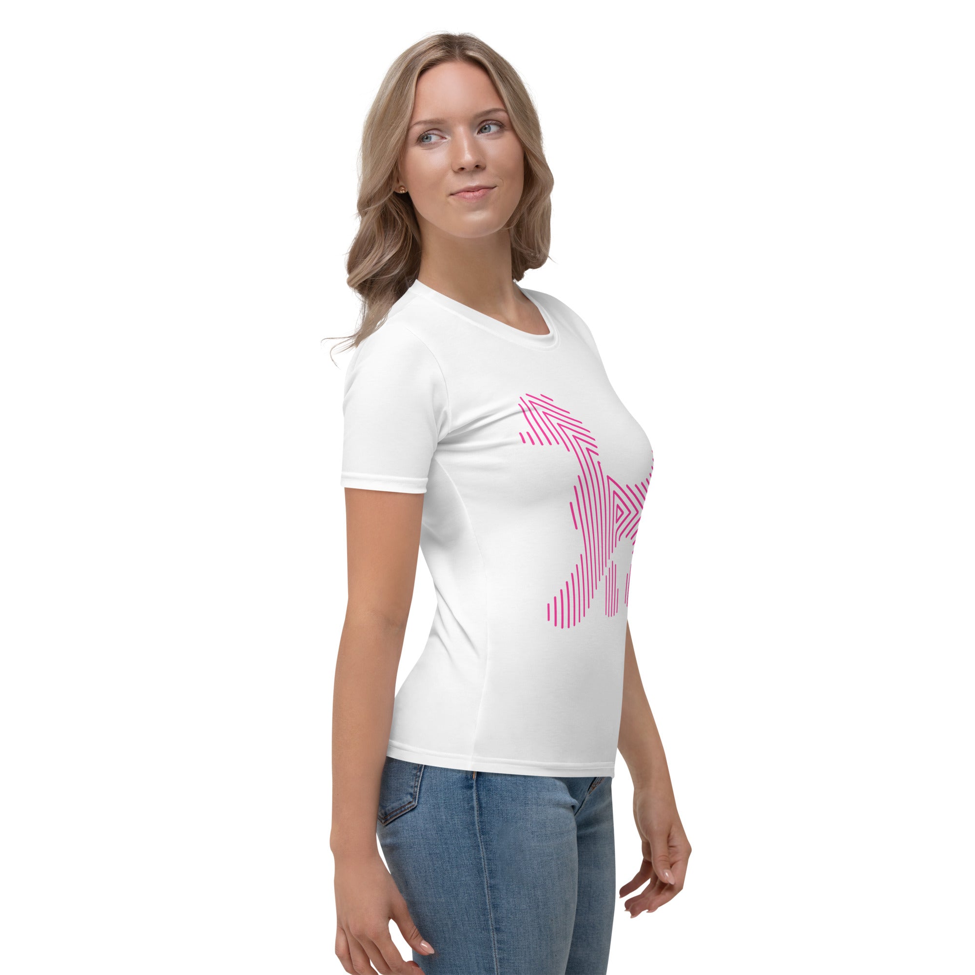 T-shirt pour Femme Caniche Rose