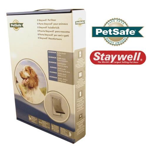 Aluminium Petit Blanc Pet Door (600ML) - Petdesign.fr Setter Bakio S.L. Vie Quotidienne pour chien en France, produit de haute qualité