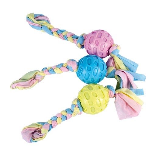 Balle avec Corde pour chien - Petdesign.fr Setter Bakio S.L. Vie Quotidienne pour chien en France, produit de haute qualité