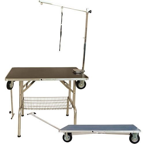 Table Pliable avec Roues Intégrée - 2 en 1 Trolley Expos - Petdesign.fr Setter Bakio S.L. Toilettage pour chien en France, produit de haute qualité