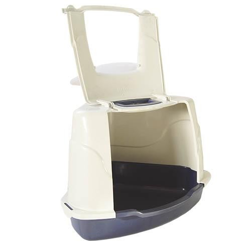 Ibá Corner Hooded Chat Toilet Swing Door 56x43x40cm - Petdesign.fr Setter Bakio S.L. 100% CHATS pour chien en France, produit de haute qualité