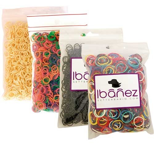 Beige Latex Wrap Bands /- 1000 Units - Petdesign.fr Setter Bakio S.L. EXPOS pour chien en France, produit de haute qualité