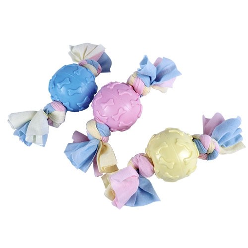 Balle avec nœud chiffon à lancer - Petdesign.fr Setter Bakio S.L. Vie Quotidienne pour chien en France, produit de haute qualité