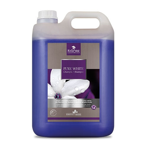 Shampooing Pure White Ibanez à l'Aloe Vera (prix Cassé) - Petdesign.fr Setter Bakio S.L. 5 L - format PRO Produits Iba pour chien en France, produit de haute qualité