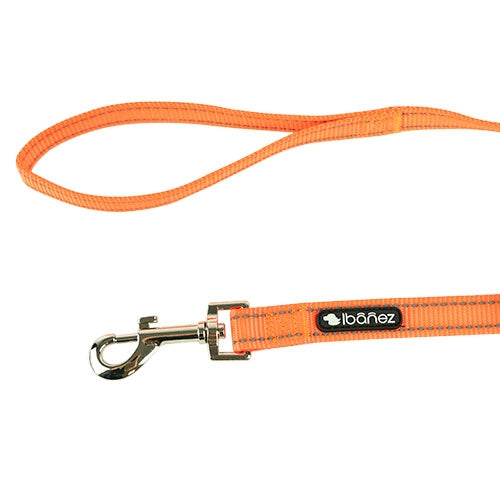 ORANGE RÉFLÉCHISSANT LAISSE 2x120cm - Petdesign.fr Setter Bakio S.L. Produits Iba pour chien en France, produit de haute qualité