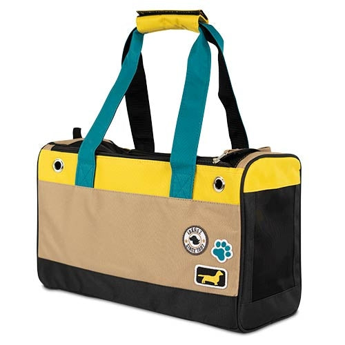 Ibá "CITY" Pet Carrier 40x19x25cm - Petdesign.fr Setter Bakio S.L. Bleu/Jaune Vie Quotidienne pour chien en France, produit de haute qualité