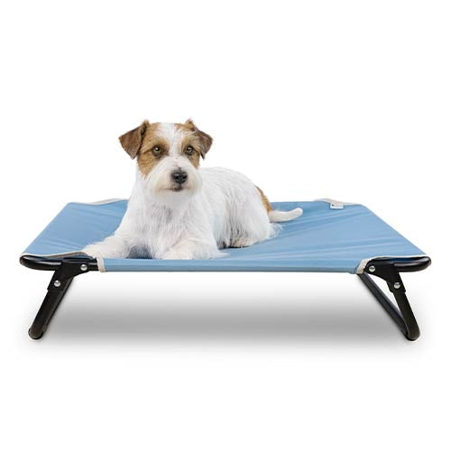 Lit Pour Chien Surélevé "ON Top" Grand Confort Bleu