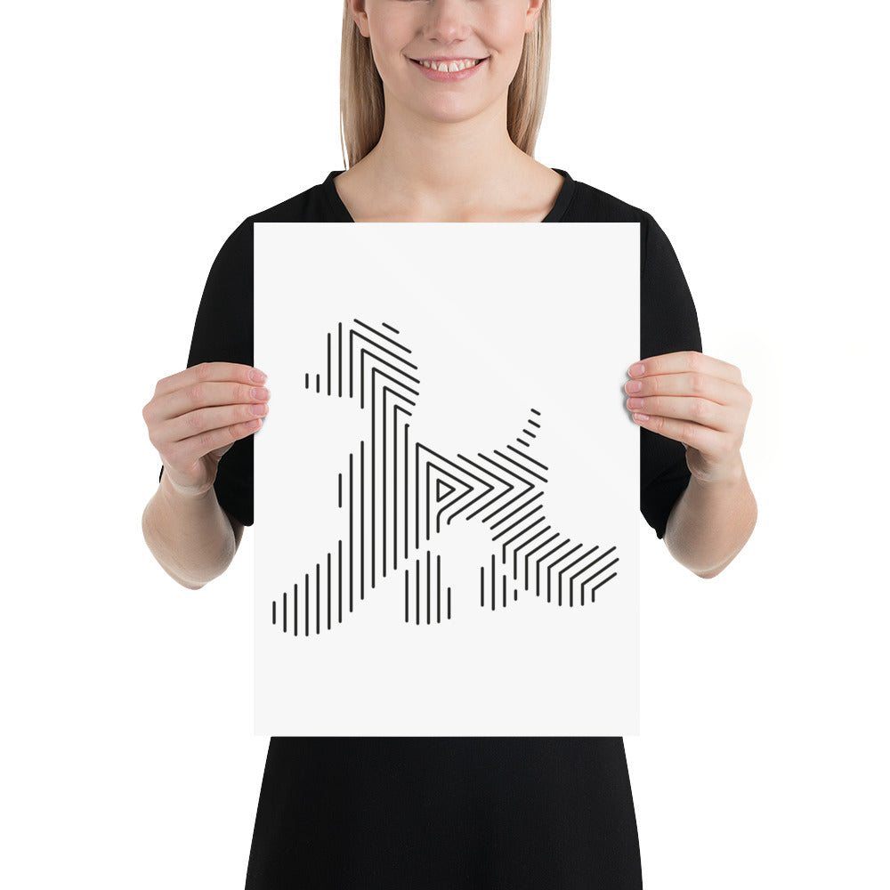 Affiche sur Papier Photo Caniche
