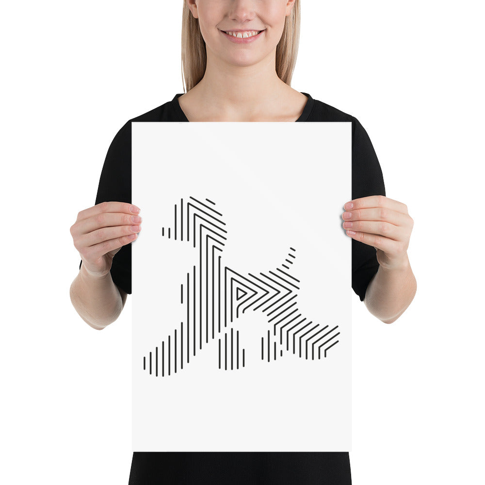 Affiche sur Papier Photo Caniche