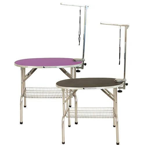 Table de Toilettage Ovale Pliable - Petdesign.fr Setter Bakio S.L. Toilettage pour chien en France, produit de haute qualité